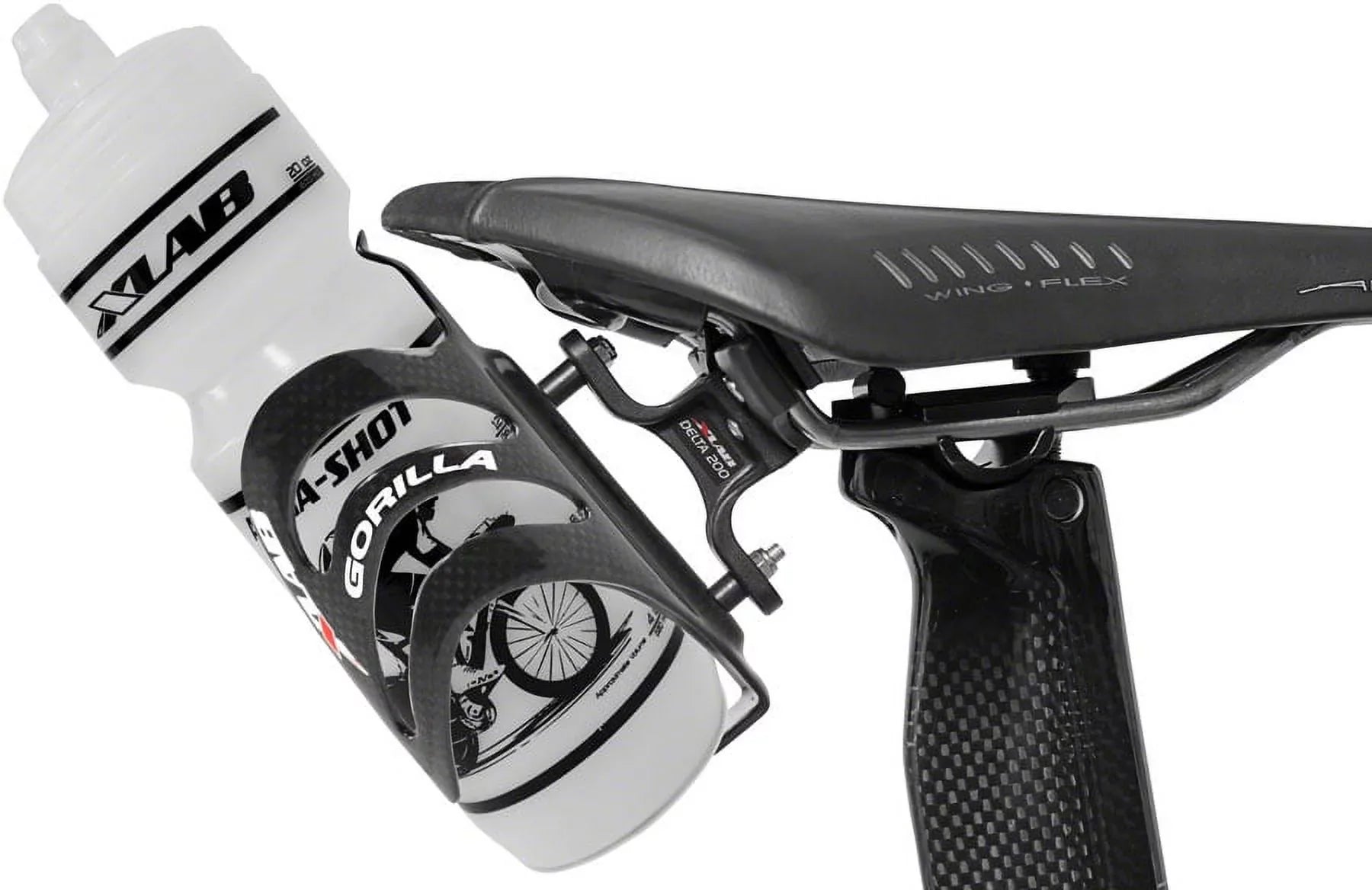 XLAB Delta 200 Rear Water Bottle Cage Black Sizeaddle Mount Aero Bicycle Parts