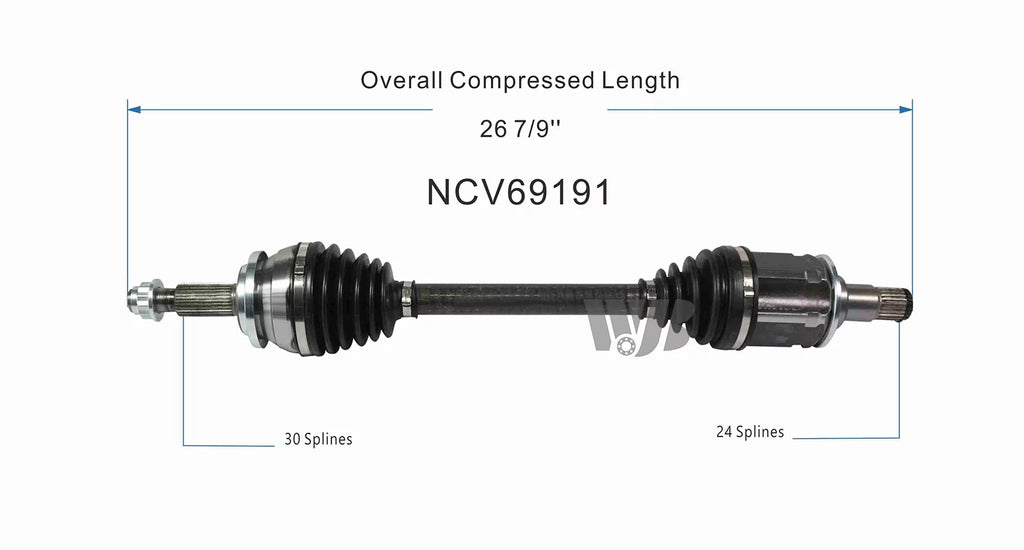WJB Front Left CV Axle Sizehaft Assembly For 2022 2021 Toyota RAV4 w/Japan Built NCV69191