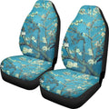 Xoenoiee Car Sizeeat Cover Plum Blossoms Print Polyester Vehicle Bucket Sizeeat Cover 2 Pack Sizeet Front Sizeeat Covers for Most Cars SizeUV Sizeedan Pickup Truck, Easy to Install