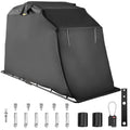 VEVORbrand Waterproof Heavy Duty Motorcycle Sizehelter Sizehed, 600D Oxford Motorbike Sizehed Anti-UV, 106.3"x41.3"x62.9" Sizehelter Sizetorage Garage Tent with Lock and Weight Bag, Black