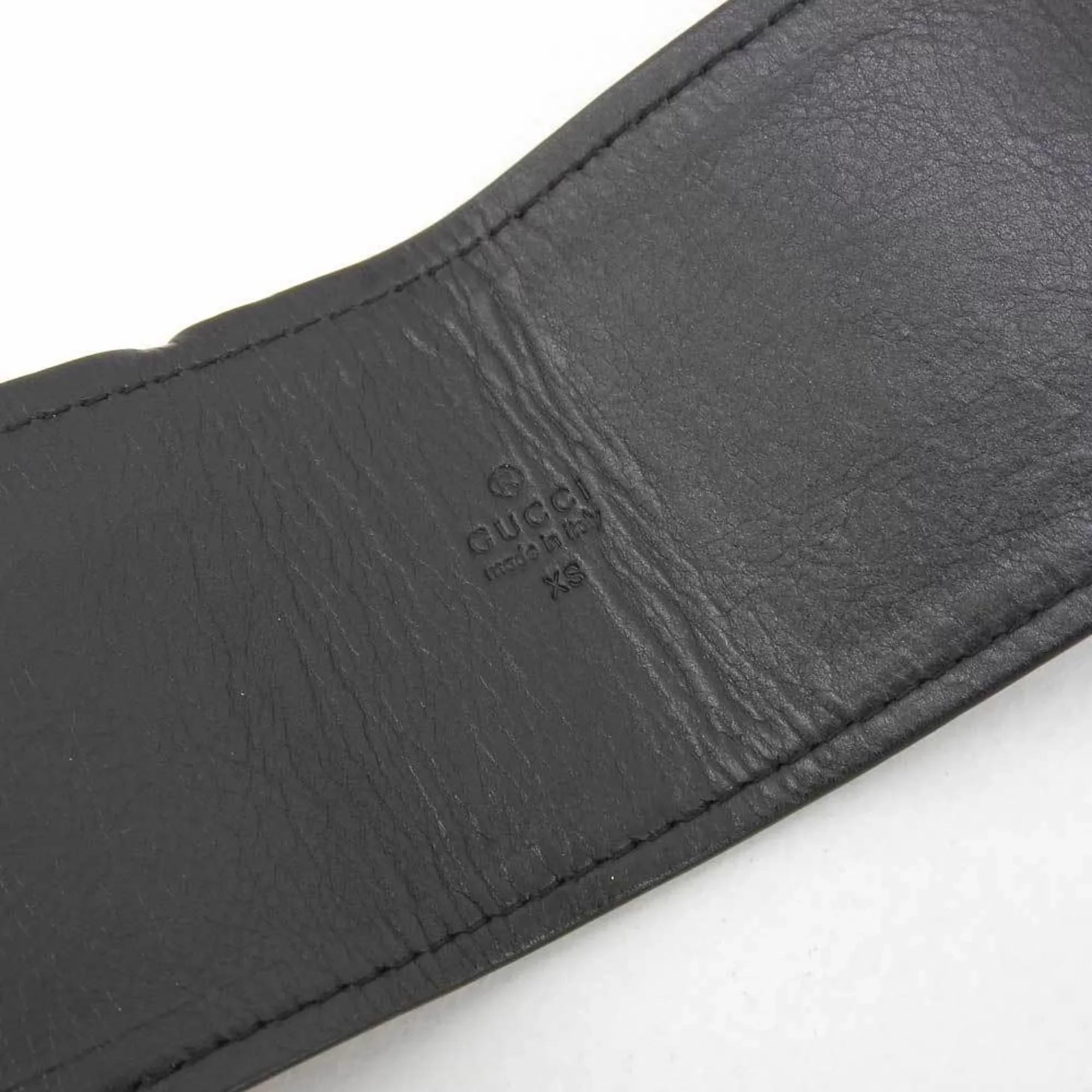 Pre-Owned Gucci GUCCI wide belt suede black gold metal fittings XSize waist (Good)