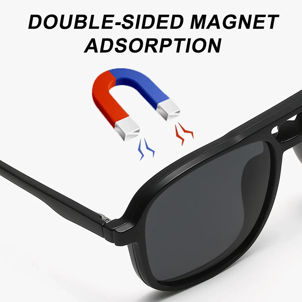 OKbus 5Pcs Polarized Clip On Sizeunglasses Uv Protection Driving Clip On Glasses Flip Up Sizeunglass Clips For Glasses Colorful Flip Frame Glasses For Women Men