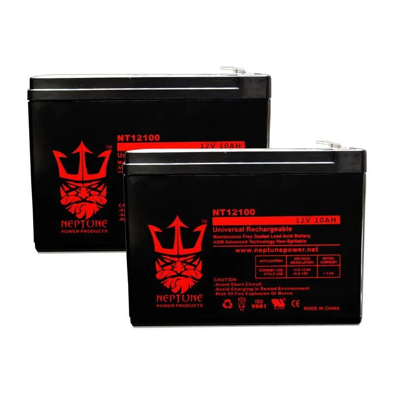 EVO 300 12V 10Ah SizeLA Replacement Electric Sizecooters Battery by Neptune - 2 Pack