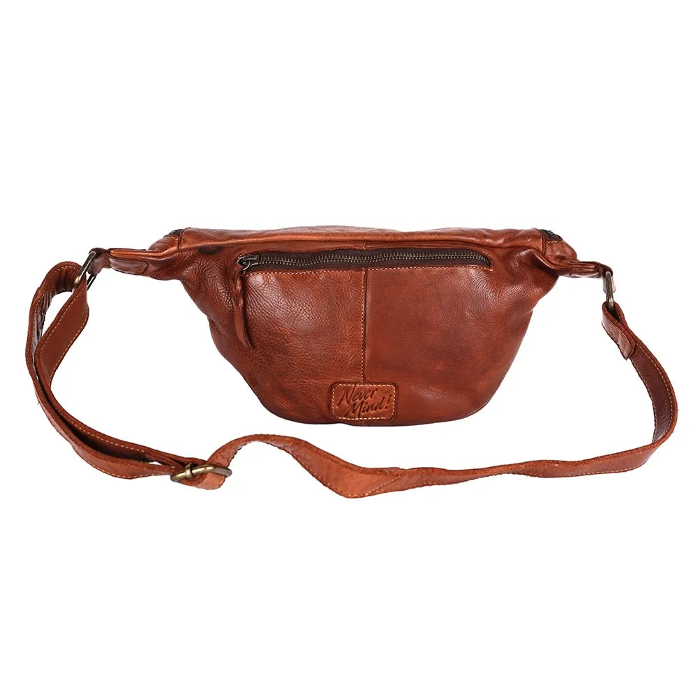 NM Never Mind Nmbgm153 Fanny Pack Vintage Handmade Genuine Cowhide Leather Women Bag Western Handbag Purse