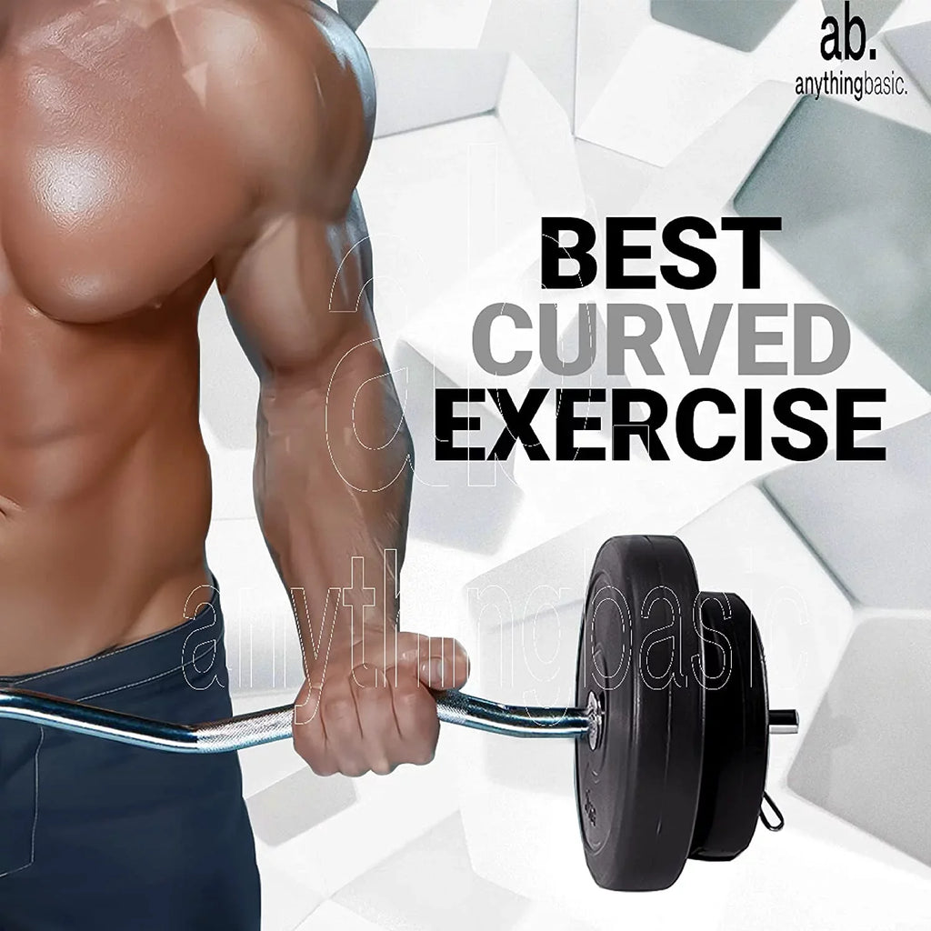 anythingbasic. PVC 18 Kg Home Gym Sizeet with One 3 Feet Curl and One Pair Dumbbell Rods, Black