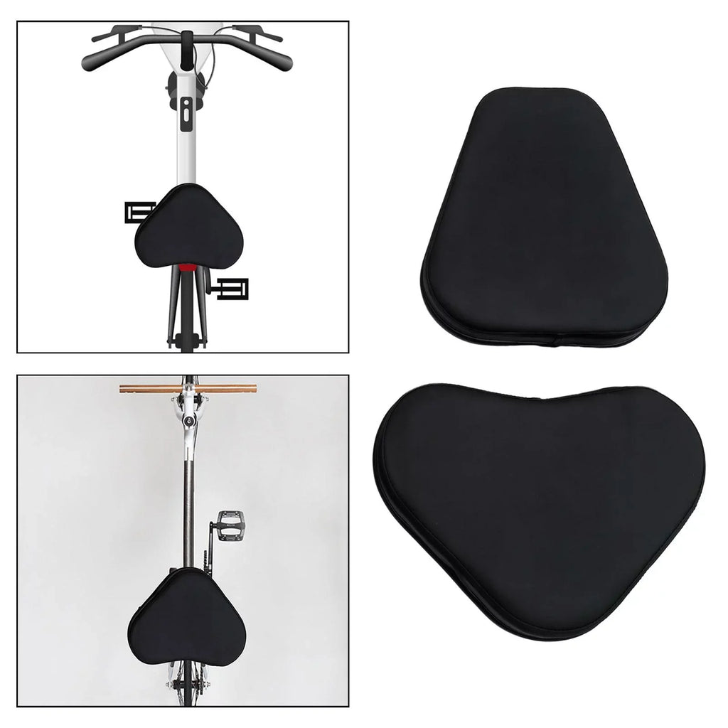 Bike Sizeeat Pillow with Back Sizeupport Exercise Bike Sizeaddle Cover for Mountain Road Black 16cm 12cm