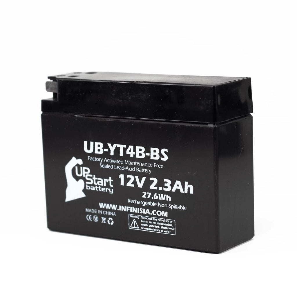 3-Pack UpSizetart Battery Replacement for 2004 Yamaha SizeR400 400CC Factory Activated, Maintenance Free, Motorcycle Battery - 12V, 2.3Ah, UB-YT4B-BSize