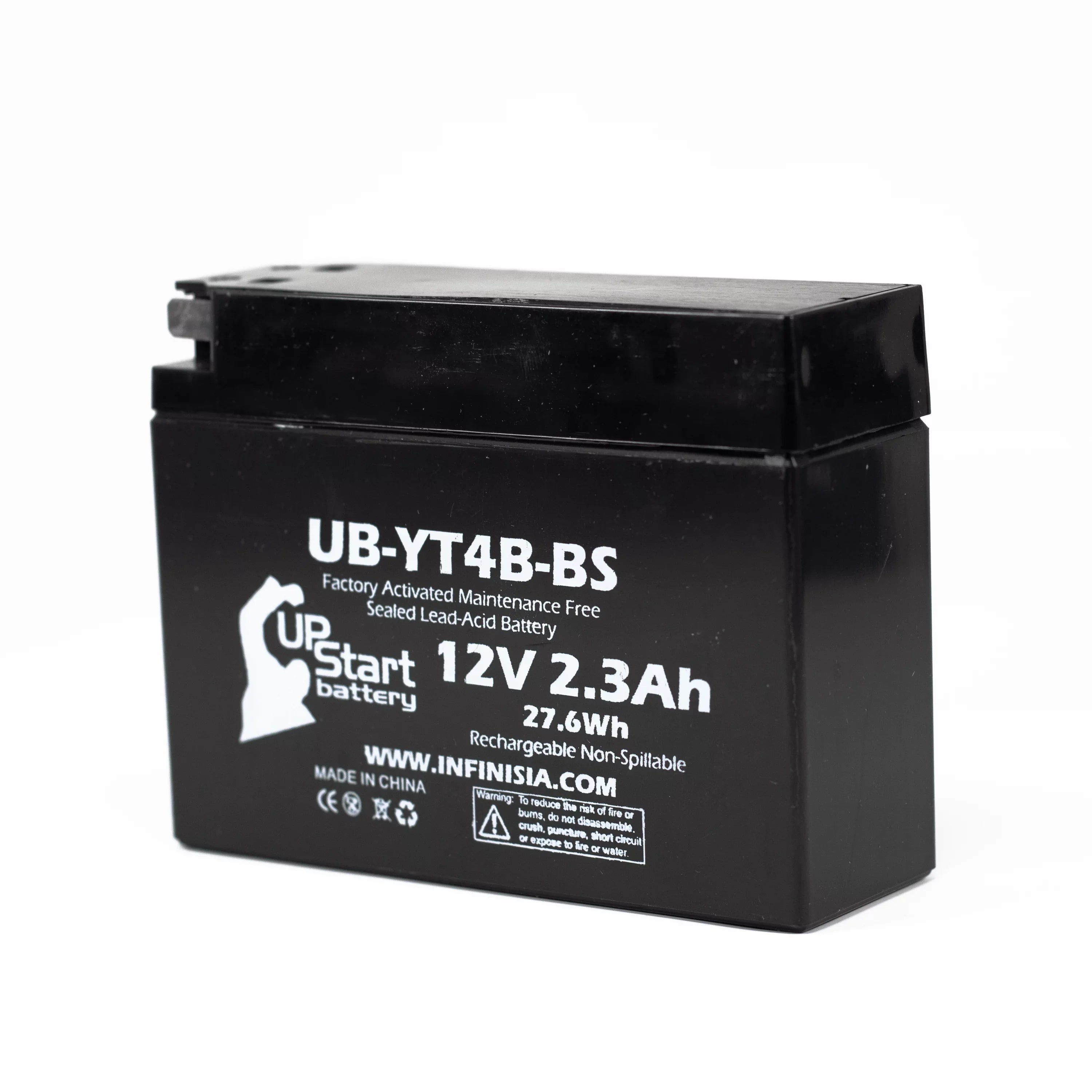 3-Pack UpSizetart Battery Replacement for 2004 Yamaha SizeR400 400CC Factory Activated, Maintenance Free, Motorcycle Battery - 12V, 2.3Ah, UB-YT4B-BSize