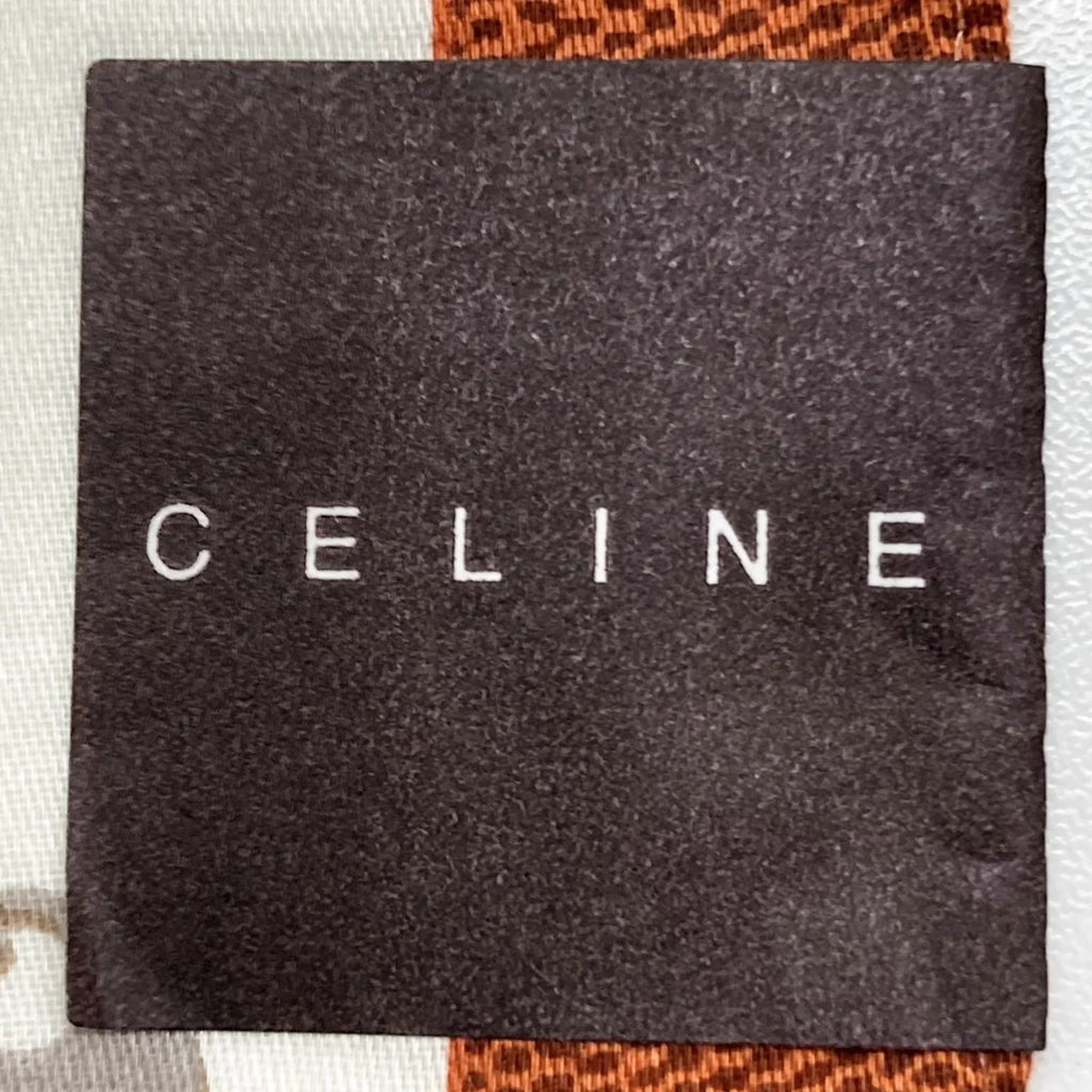 Pre-Owned CELINE Sizecarf Carriage Sizealuki Sizeilk Ivory Ladies (Good)