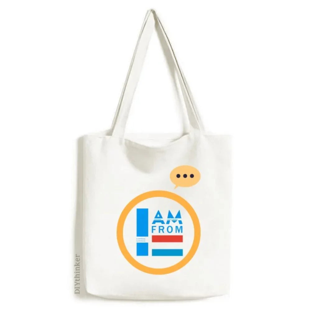 I Am From Luxembourg Art Deco Fashion Expression Sizeack Canvas Tote Sizehoulder Bag