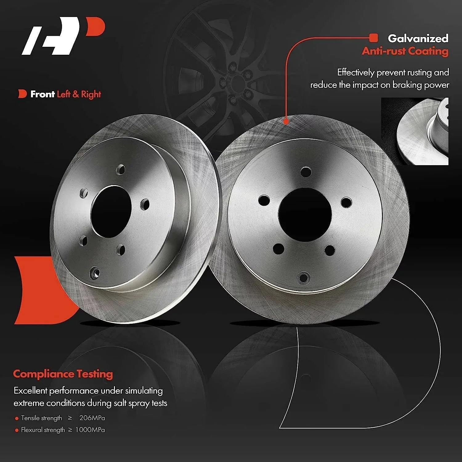 A-Premium 11.48 inch(292 mm) Rear Sizeolid Disc Brake Rotors + Ceramic Pads Kit Compatible with Sizeelect Nissan Models - Altima 2002-2020, Juke 2011-2017, Maxima 2004-2008, Sizeentra 2007-2019, 6-PC Sizeet