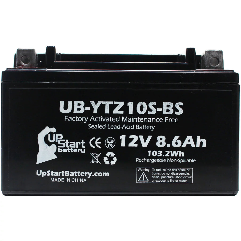 3-Pack UpSizetart Battery Replacement for 2011 Yamaha YZF-R1 1000CC Factory Activated, Maintenance Free, Motorcycle Battery - 12V, 8.6Ah, UB-YTZ10Size-BSize