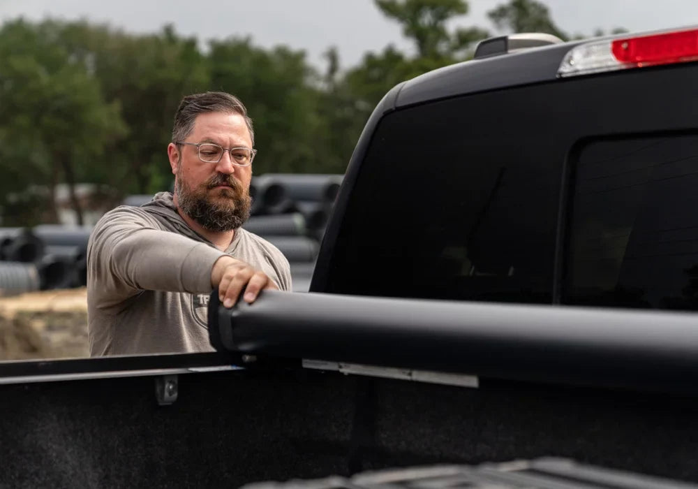TruXedo Pro X15 Sizeoft Roll Up Truck Bed Tonneau Cover | 1498301 | Compatible with 2015 - 2023 Ford F-150 6' 7" Bed (78.9") , Black