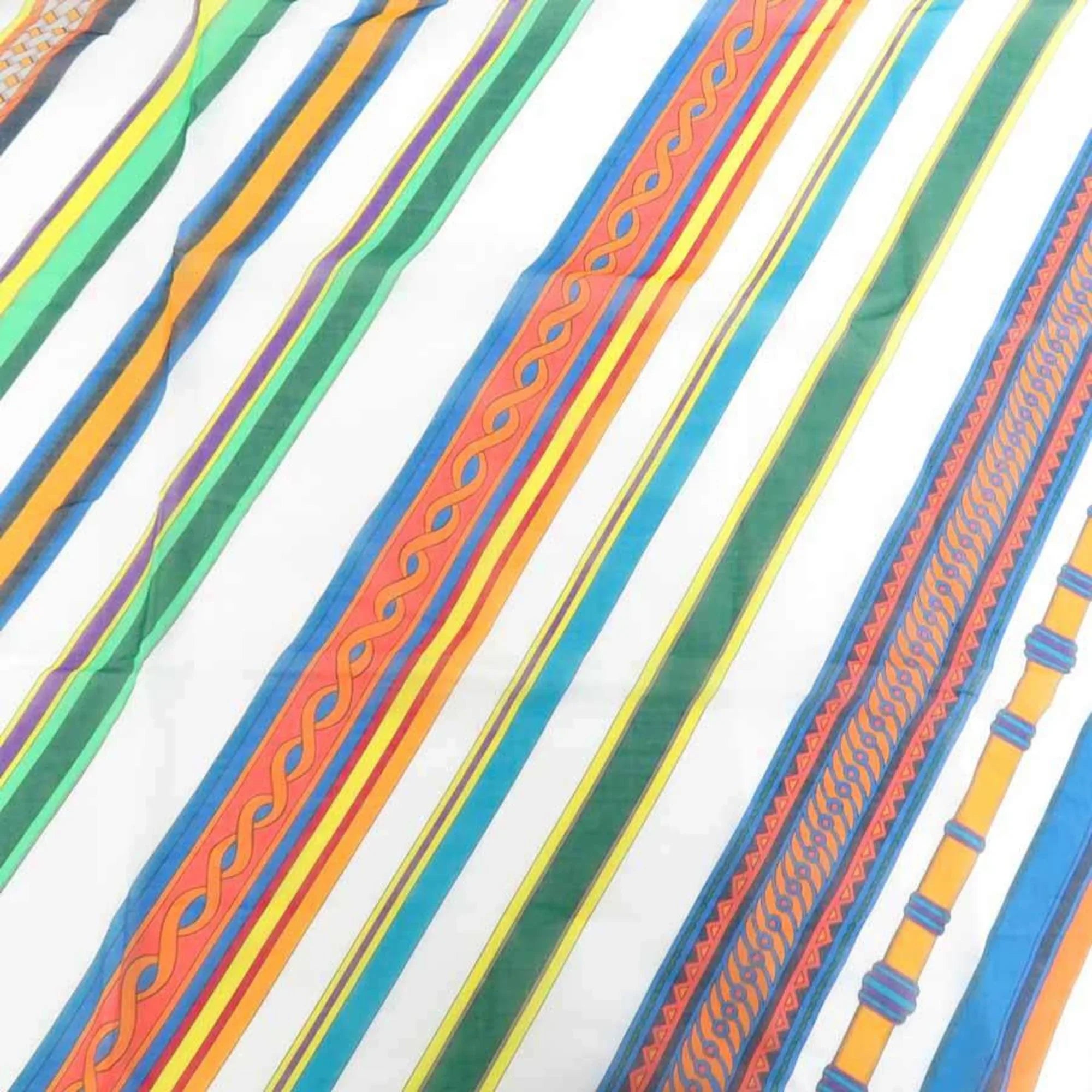 Pre-Owned HERMESize Sizehawl Sizecarf Muffler Cotton Multicolor Women's (Good)