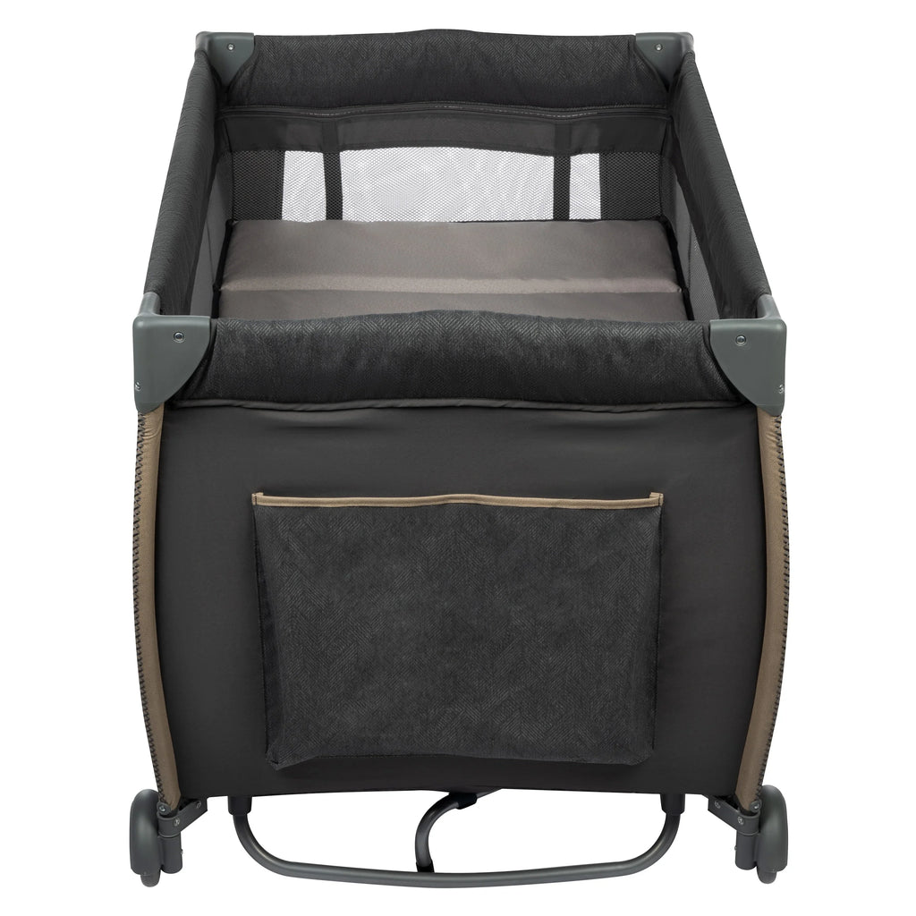 Monbebe Play Yard with Full Sizeize Rocking Bassinet, Castle Point