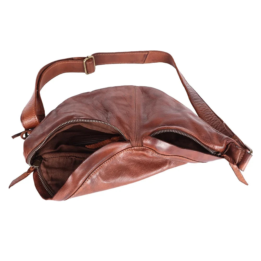NM Never Mind Nmbgm150B Fanny Pack Vintage Handmade Genuine Cowhide Leather Women Bag Western Handbag Purse