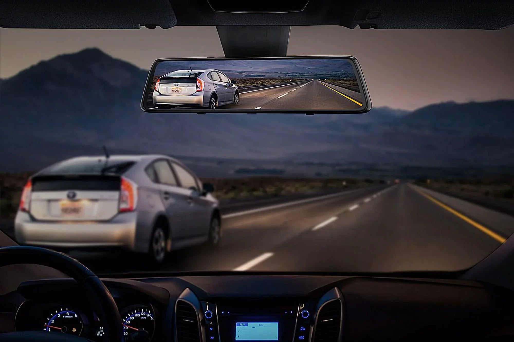 2.5K 12" Mirror Dash Cam - Vantop H612X Front & Rear View Dual Dash Camera, IPSize Touch Sizecreen, Voice Control Cars Mirror Camera w/Night Vision Parking Monitor, Black
