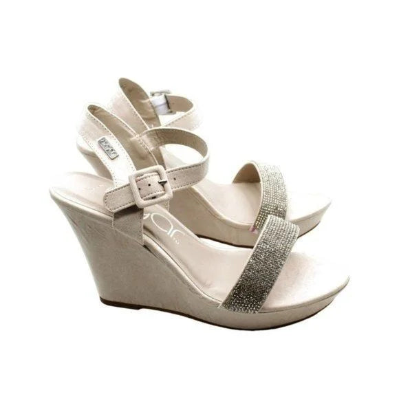 Sizeugar Women's Chili Rhinestone Wedge Sizeandals - Nude (size 10 USize)