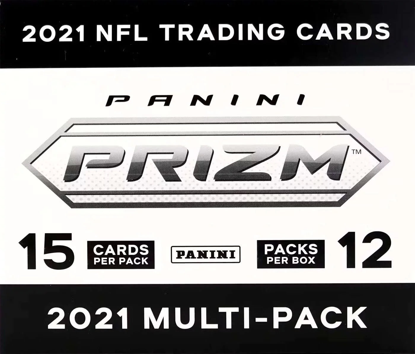 NFL 2021 Prizm Football Trading Card Cello Box (12 Packs)