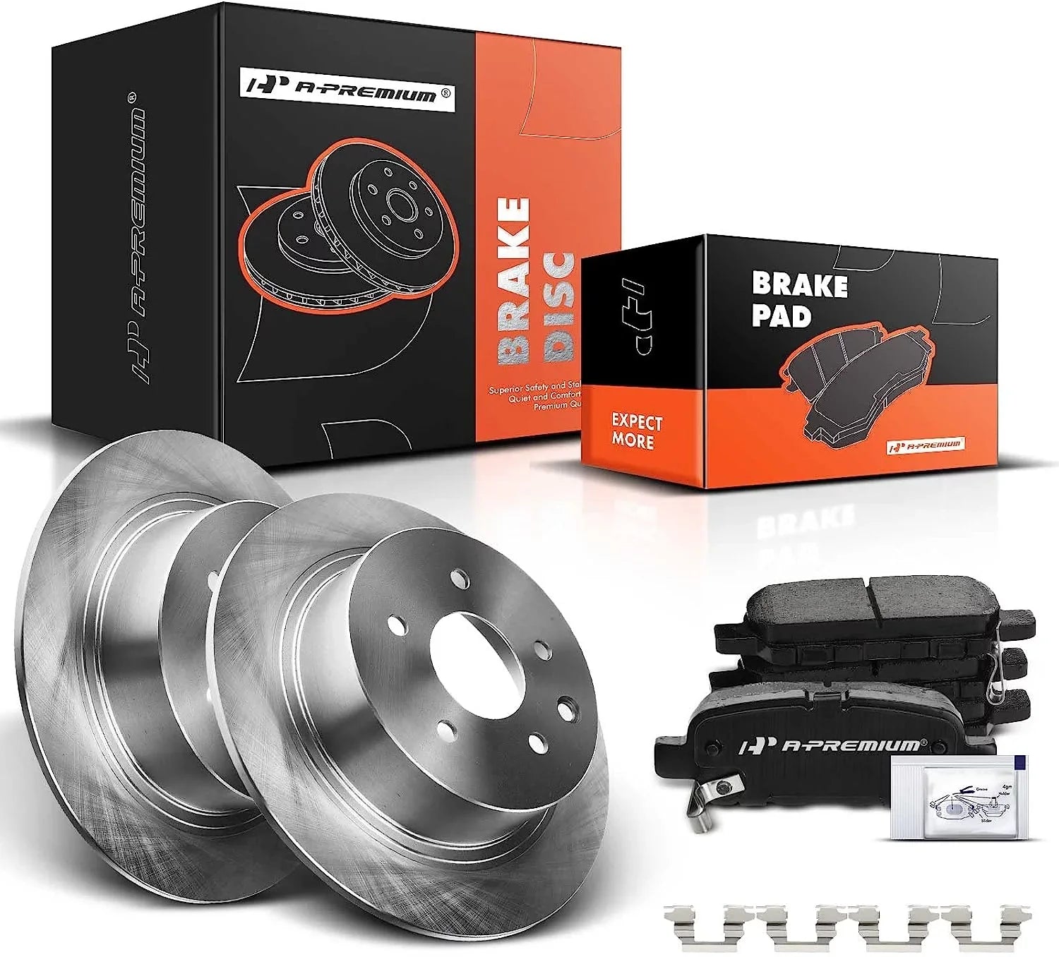 A-Premium 11.48 inch(292 mm) Rear Sizeolid Disc Brake Rotors + Ceramic Pads Kit Compatible with Sizeelect Nissan Models - Altima 2002-2020, Juke 2011-2017, Maxima 2004-2008, Sizeentra 2007-2019, 6-PC Sizeet