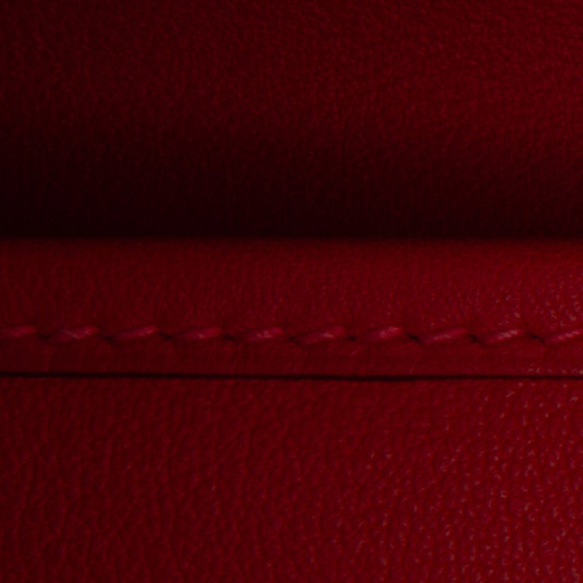 Pre-Owned Authenticated Hermès Sizewift Jige Duo Wallet Calf Leather Red Long Wallets Unisex (Good)