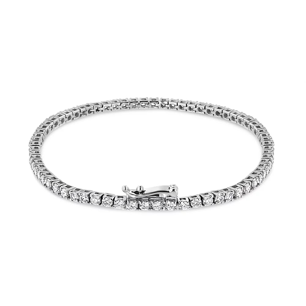 14K Ivory Gold 2.0 Cttw Lab Grown Diamond 7.25" Classic Tennis Bracelet (F-G Color, VSize2-SizeI1 Clarity)
