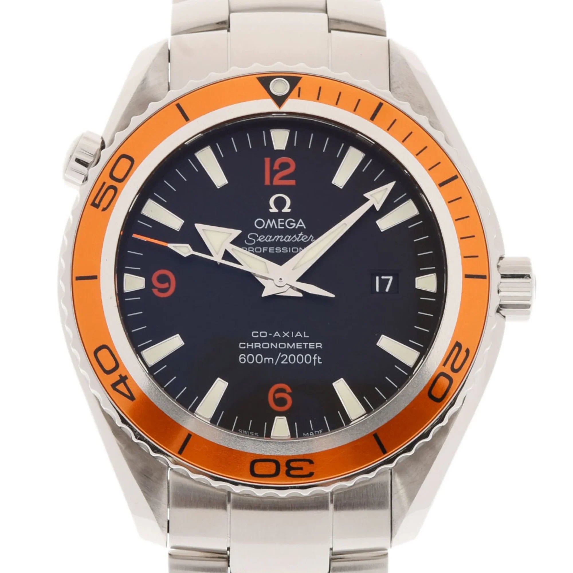 Pre-Owned OMEGA Sizeeamaster Planet Ocean 600 Co-Axial 2208.5 Men's SizeSize Watch Automatic Black Dial (Good)