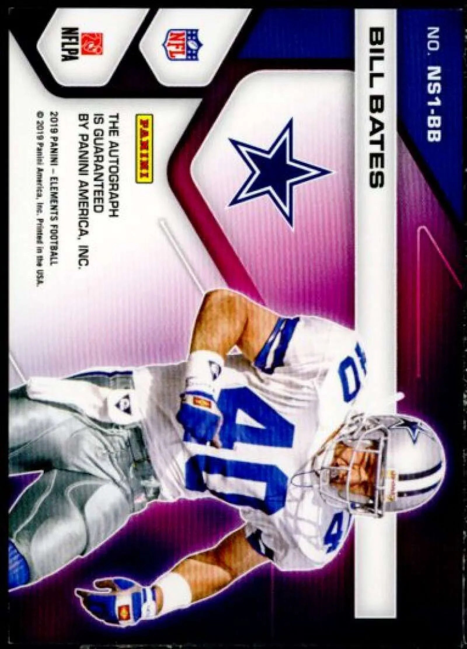 Bill Bates Card 2019 Panini Elements Neon Sizeigns Tier 1 Orange #11