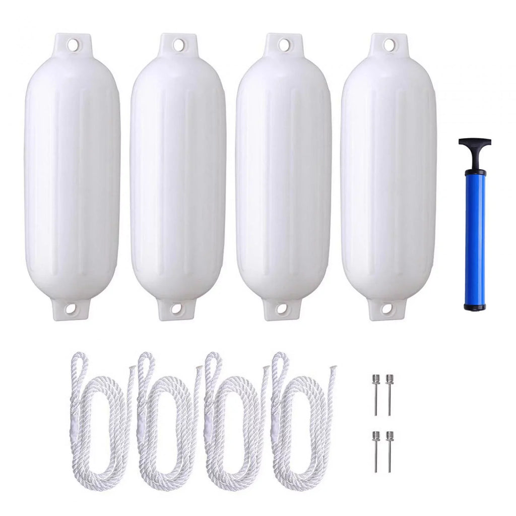 4Pcs Boat s, Boat  Protection with Inflatable Pin, Air Pump, Marine Docking Inflatable Marine for Pontoon Boats,