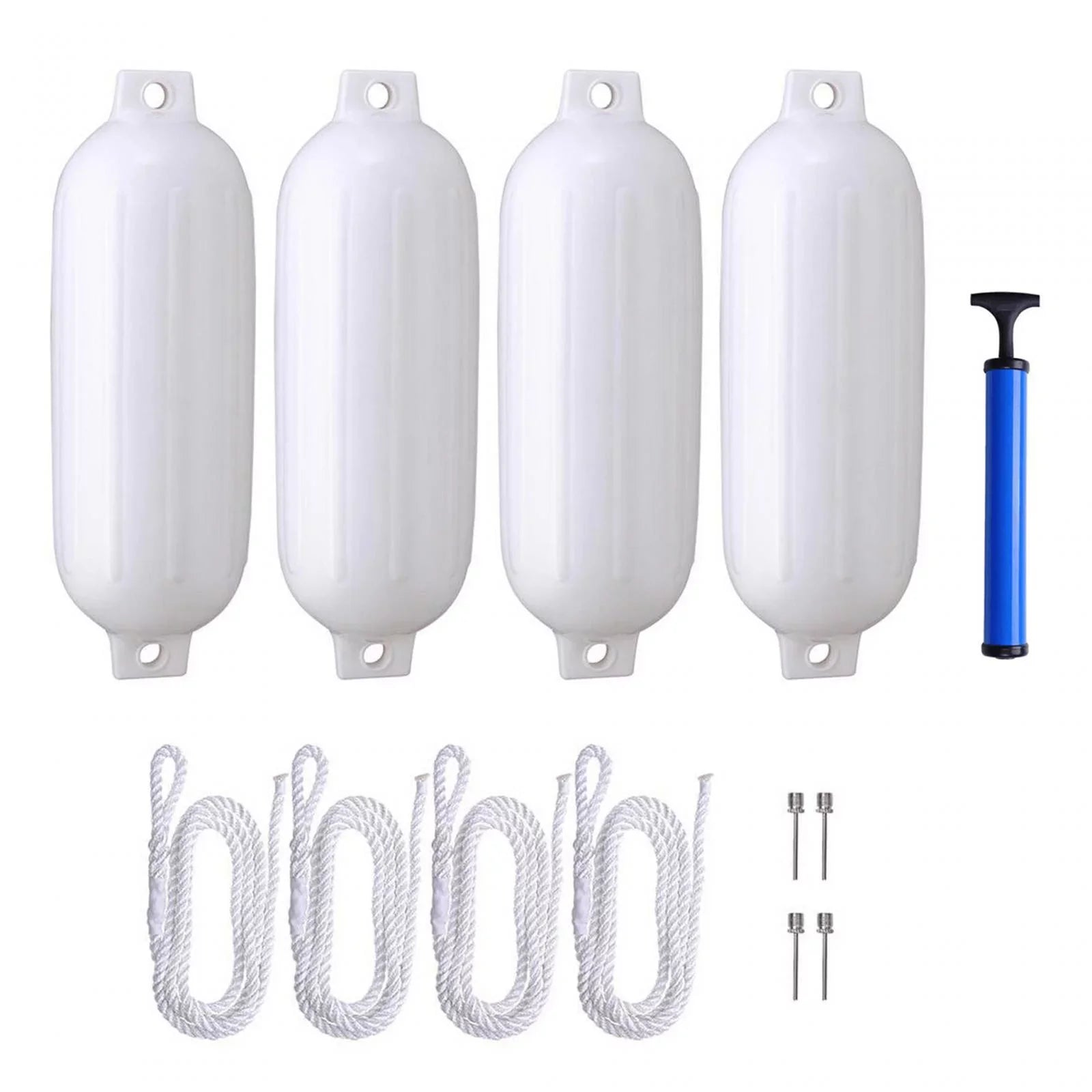 4Pcs Boat s, Boat  Protection with Inflatable Pin, Air Pump, Marine Docking Inflatable Marine for Pontoon Boats,