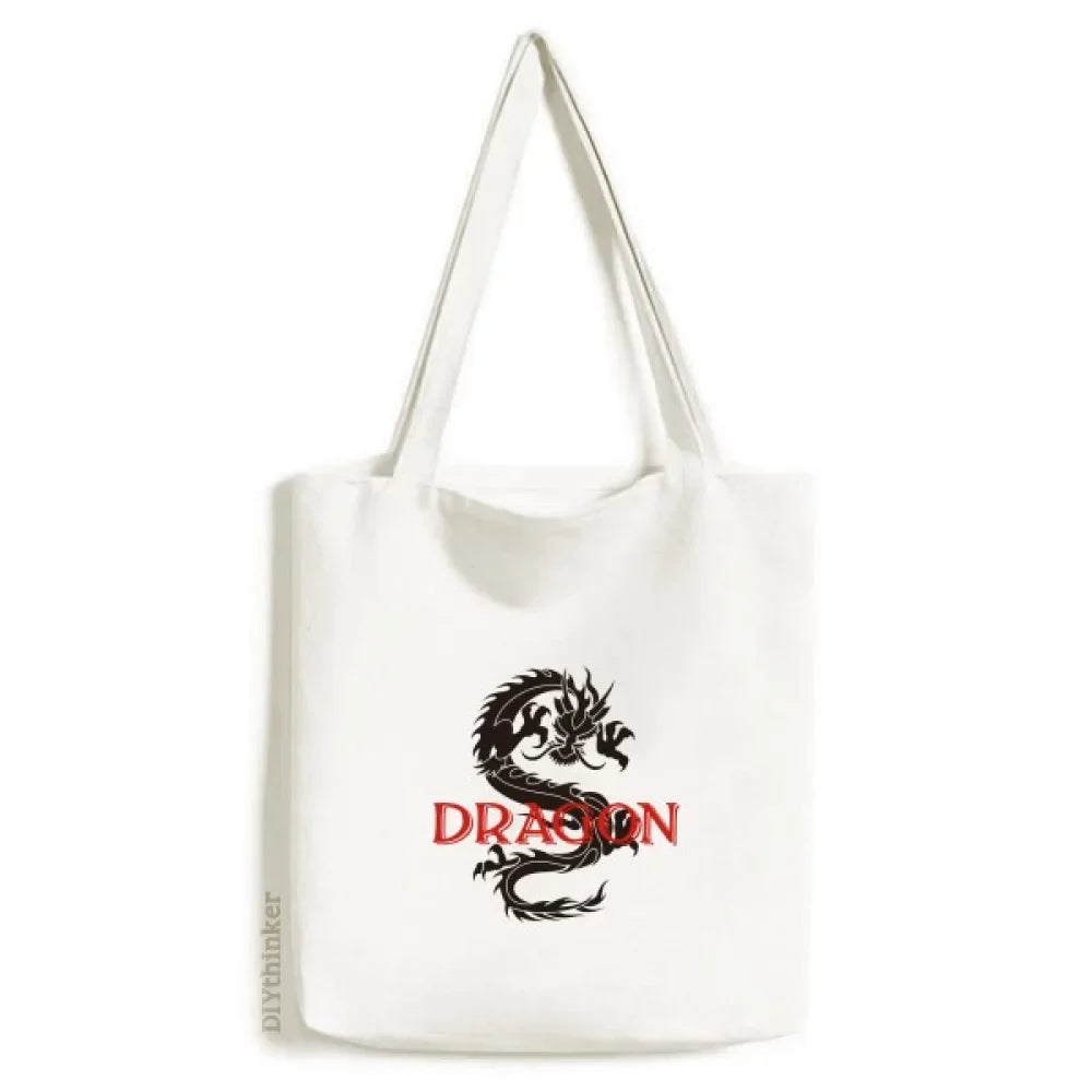 Animal Myth Dragon East West Tote Canvas Bag Sizehopping Sizeatchel Casual Handbag