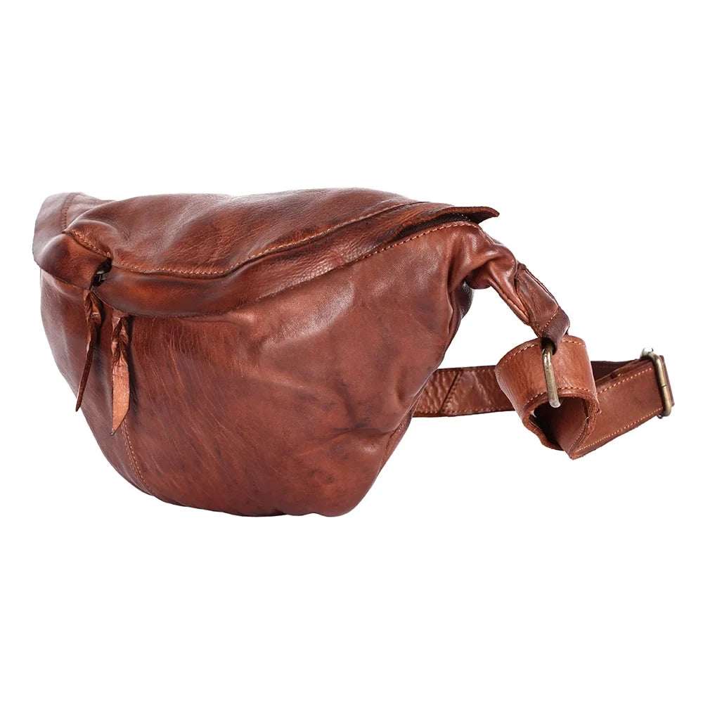 NM Never Mind Nmbgm150B Fanny Pack Vintage Handmade Genuine Cowhide Leather Women Bag Western Handbag Purse