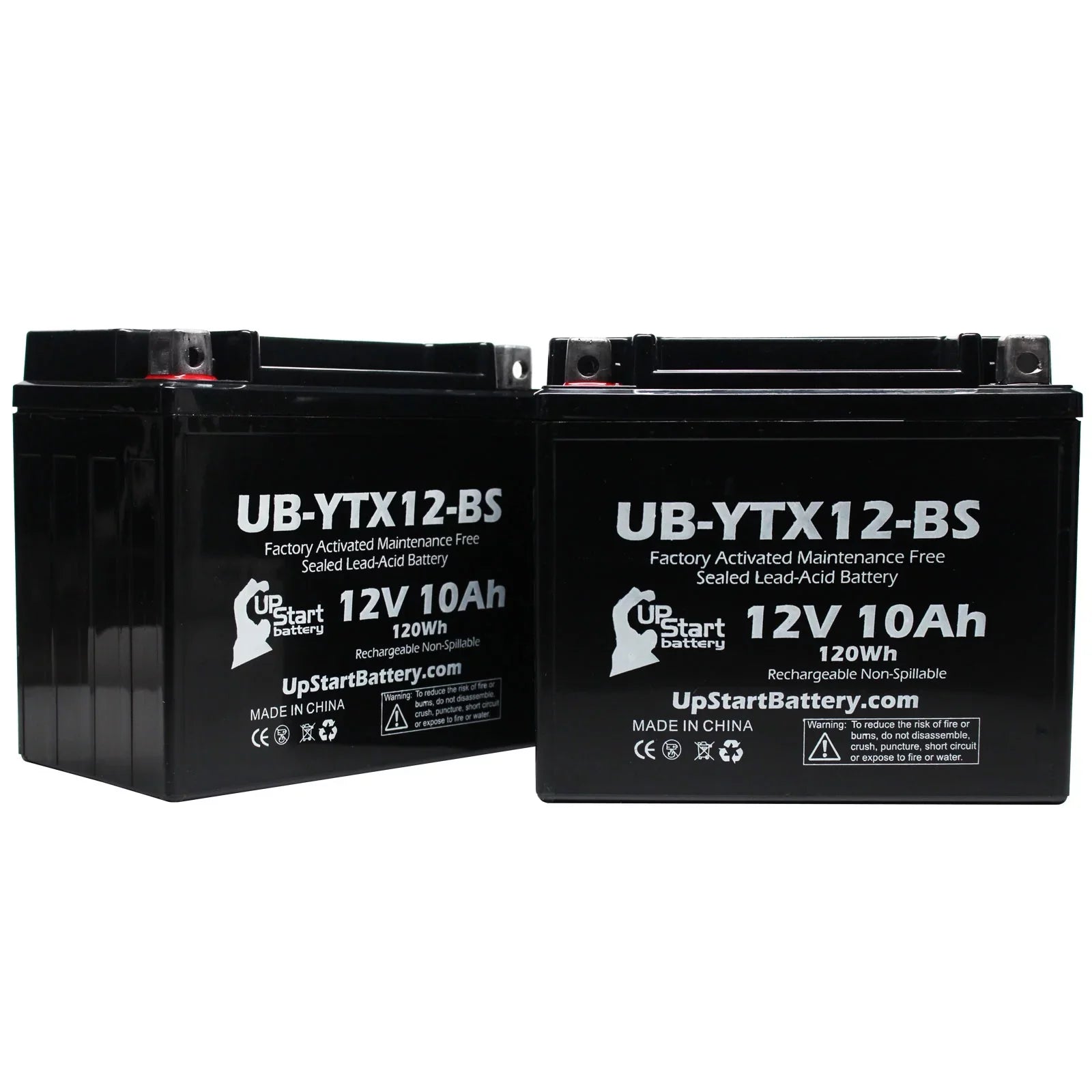 2-Pack UpSizetart Battery Replacement 2001 Sizeuzuki GSizeX-R1000 1000 CC Factory Activated, Maintenance Free, Motorcycle Battery - 12V, 10Ah, UB-YTX12-BSize