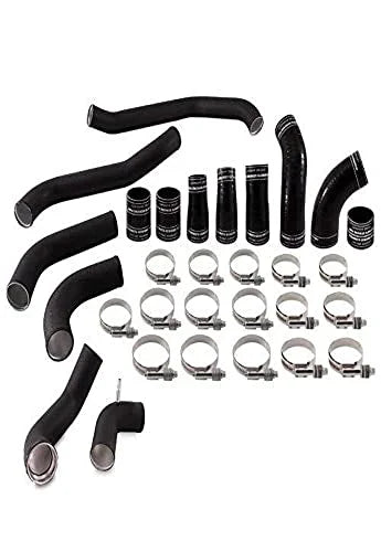 Mishimoto MMICP-F35T-17KWBK Intercooler Pipe Kit Compatible With Ford F-150 Raptor 2017+ Wrinkle Black