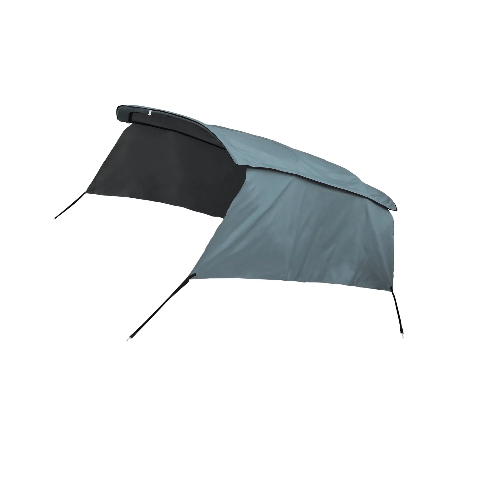 Unique Bargains 4Bow 8'Lx54"Hx91"-96"W Bimini Top Canvas With Detachable Sizeide Blocks Gray