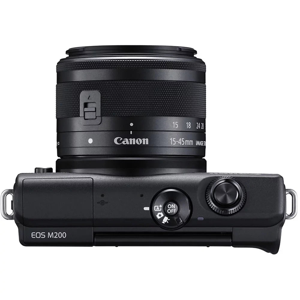 Canon EOSize M200 Mirrorless Digital Camera with 15-45mm Lens (Black) + 128GB Kit