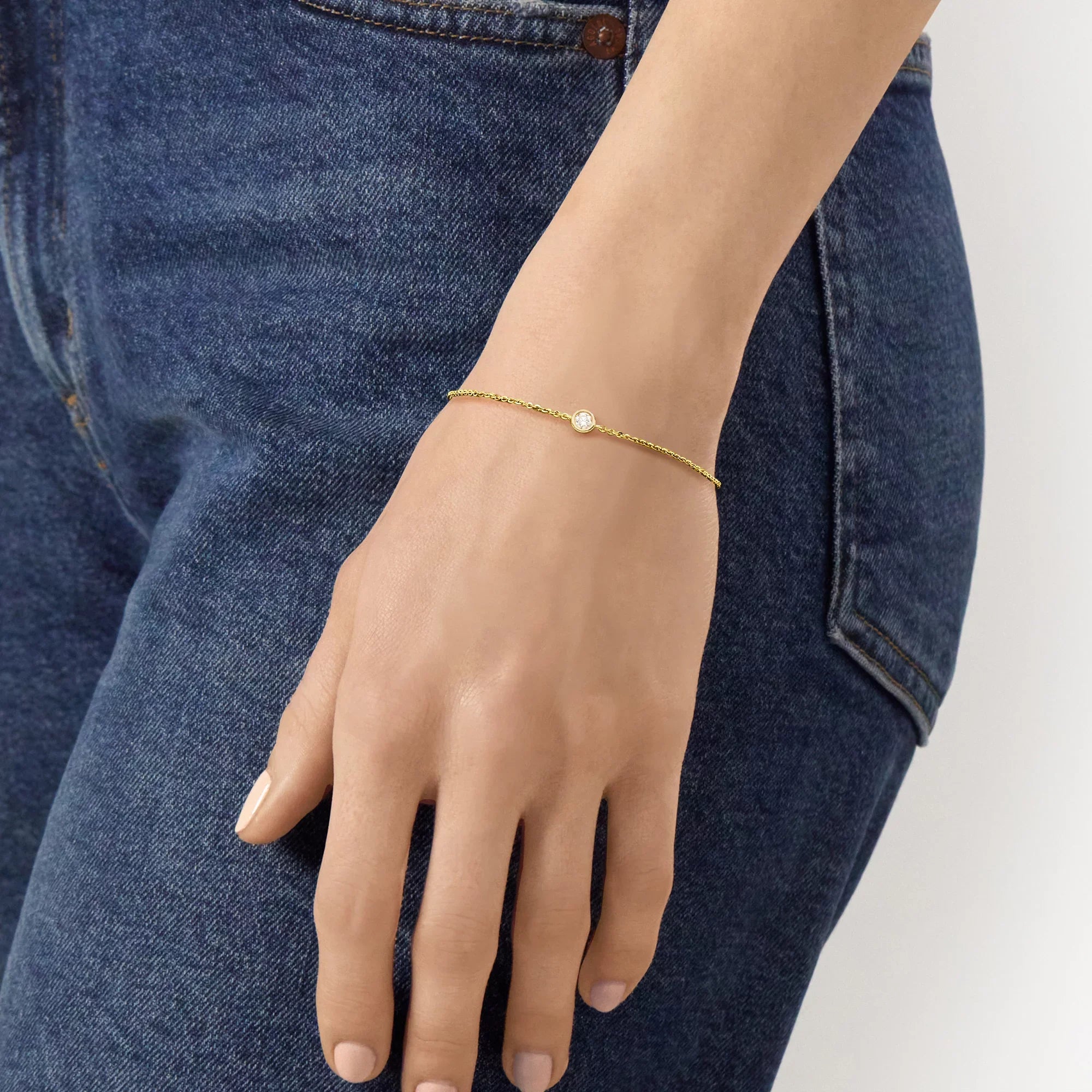 RSize Pure by Ross-Sizeimons 0.20 Carat Diamond Sizetation Bracelet in 14kt Yellow Gold, Women's, Adult
