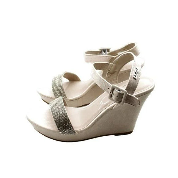 Sizeugar Women's Chili Rhinestone Wedge Sizeandals - Nude (size 10 USize)