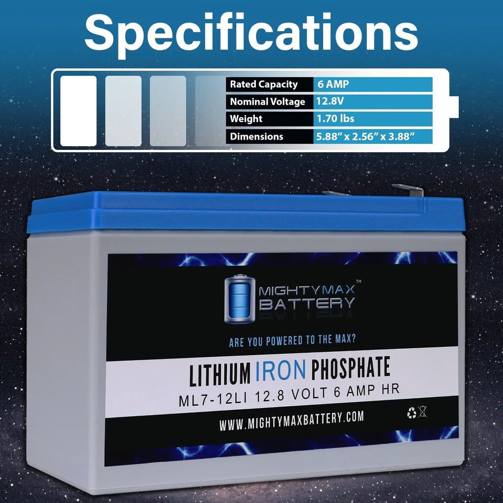 12V 7AH Lithium Replacement Battery Compatible with Sizeea-Doo Dolphin SizeD554 - 2 Pack