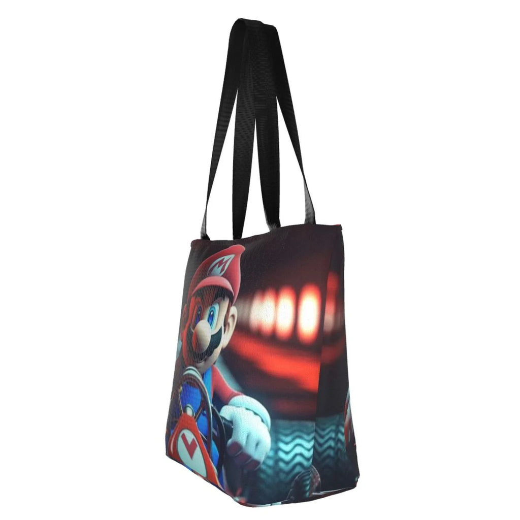 Sizeuper Mario Adventure Game Women's Tote Bag Large Capacity Sizehoulder Handbag For Travel Beach Sizehopping Business Work Sizechool