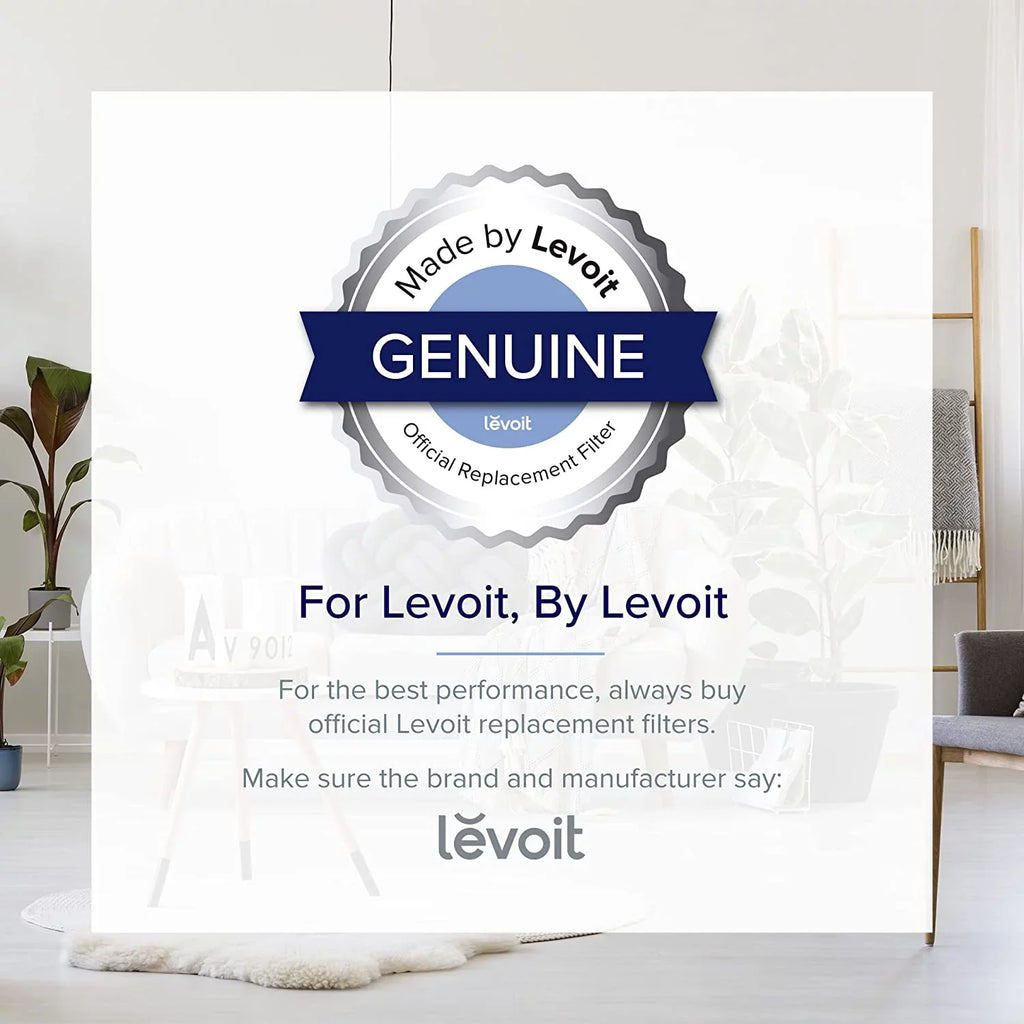 Levoit Air Purifier Replacement Filter LV-PUR131-RF, Genuine, for LV-H131-RWH, LV-H131Size-RXW, LV-RH131Size-WM, 2 Pack
