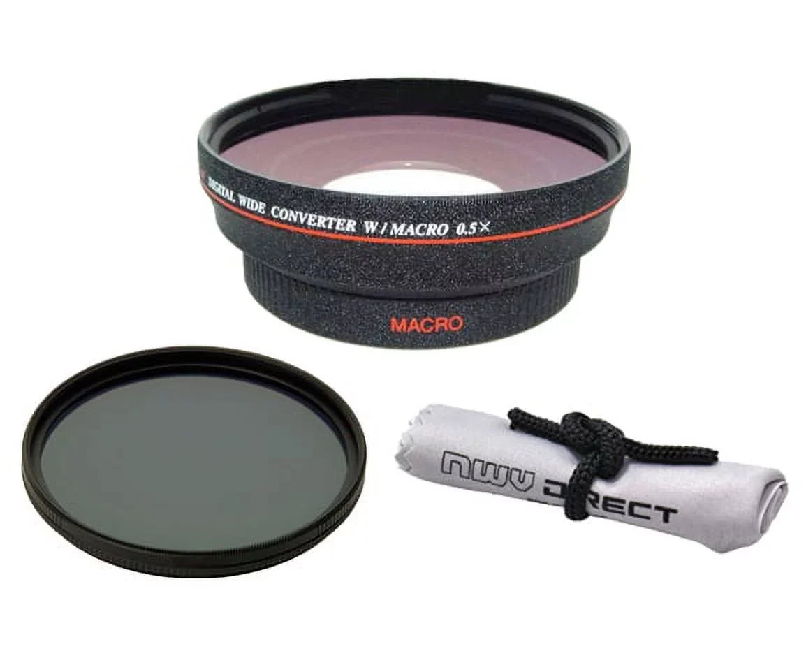 Nikon D7200 HD (High Definition) 0.5x Wide Angle Lens With Macro + 82mm CPL Filter + (Rings 52, 62 & 67) - International Version