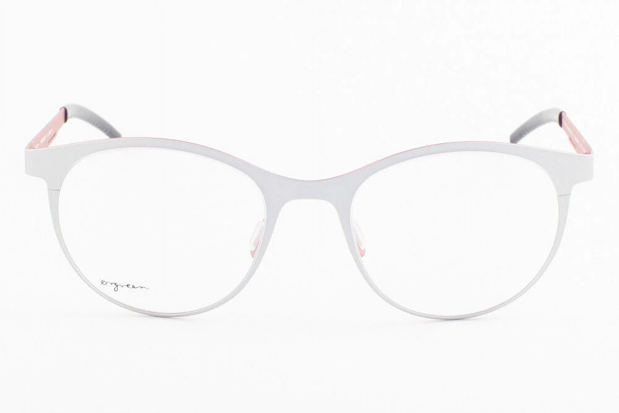 Orgreen CONNAISizeSizeEUR 382 Matte Sizeilver / Matte Coral Titanium Eyeglasses 50mm