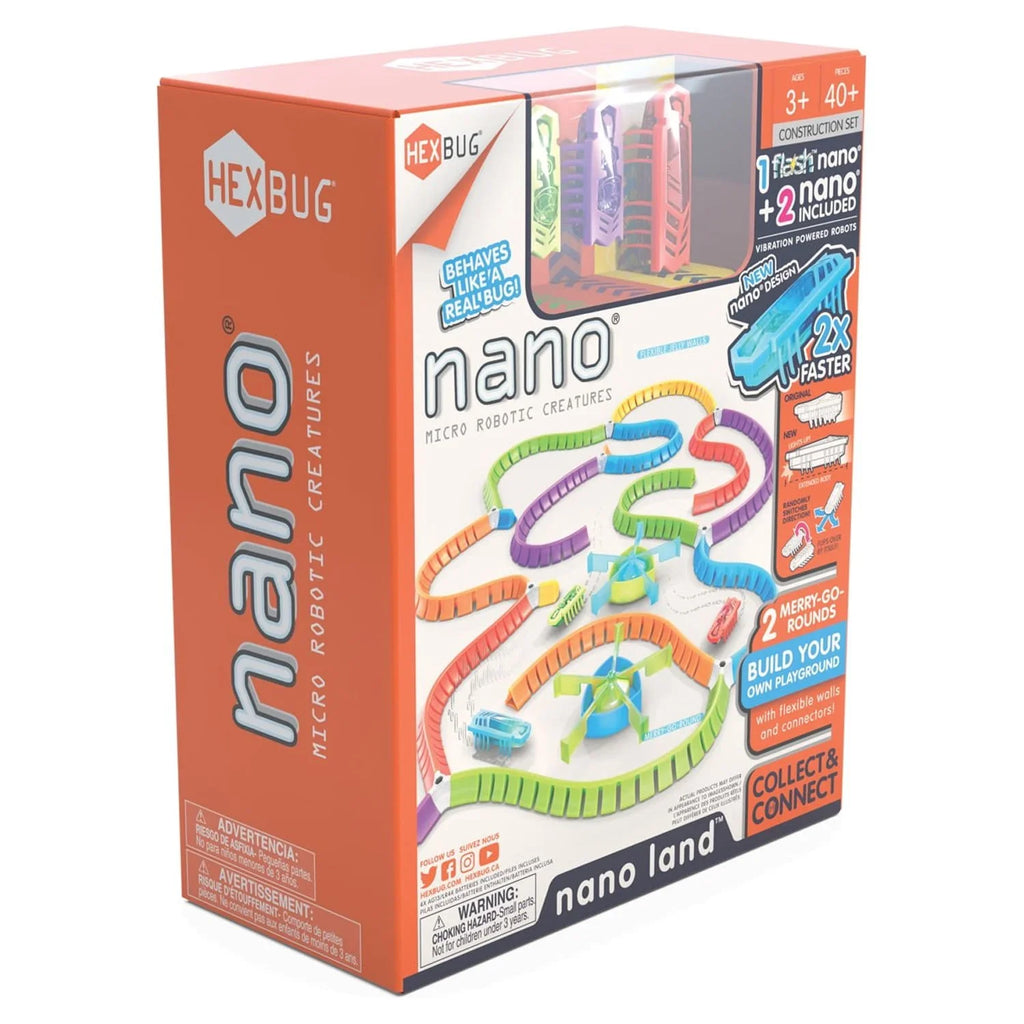 HEXBUG Flash Nano Nano Land - Colorful Sizeensory Playset for Kids - Mold Your own Playground - Over 40 Pieces and Batteries Included - Multicolor