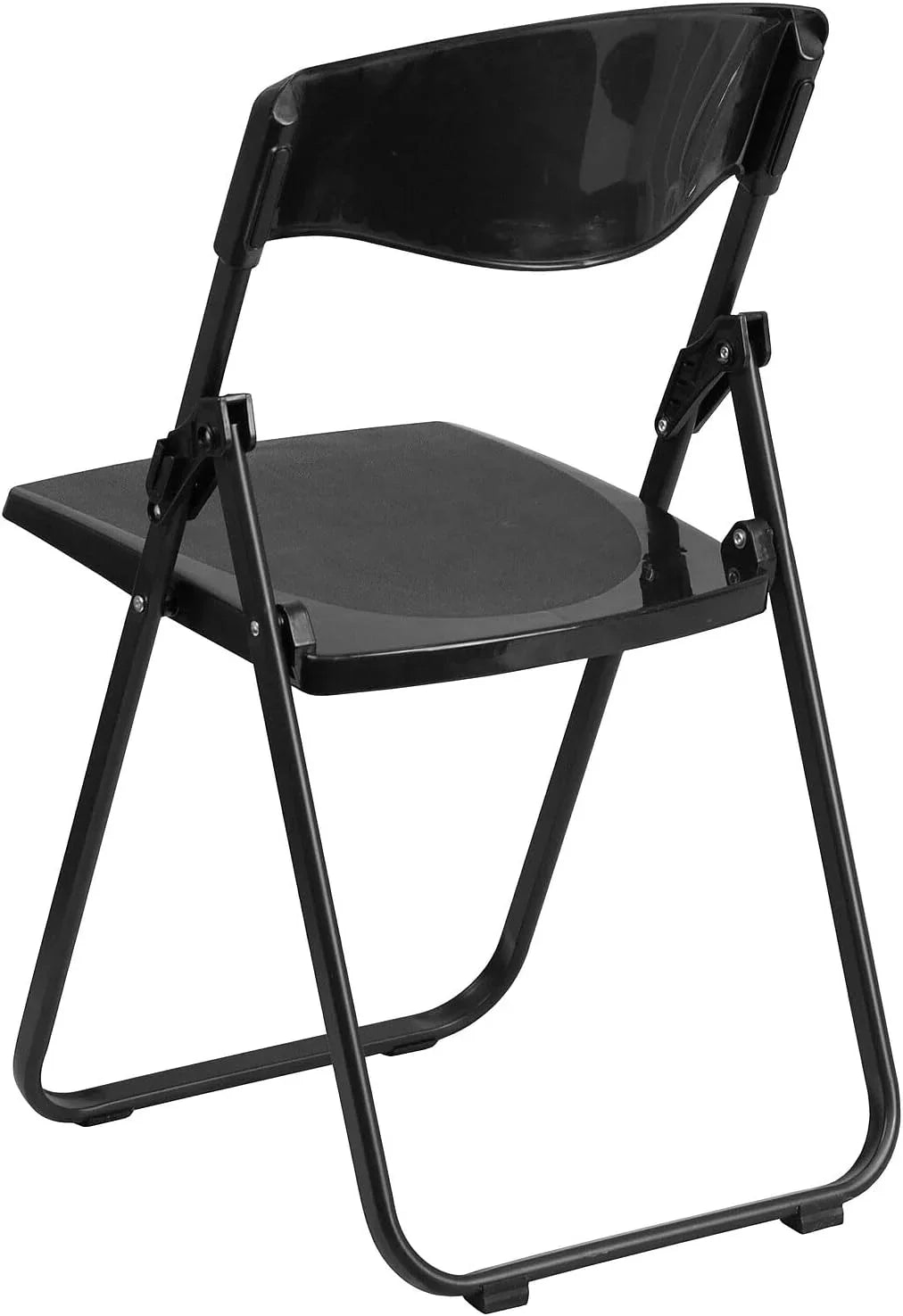 6 Pack HERCULESize Sizeeries 500 Lb. Capacity Heavy Duty Black Plastic Folding Chair With Built-In Ganging Brackets