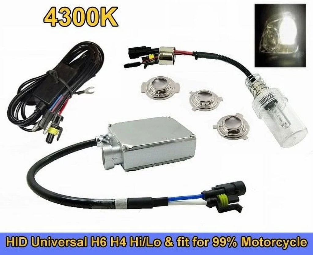 For H6M P15D Size2 BA20D P43T-38 C165 Xenon 4300K 55watt Hi Low HID Conversion Kit Motorcycle Motorbike ATV