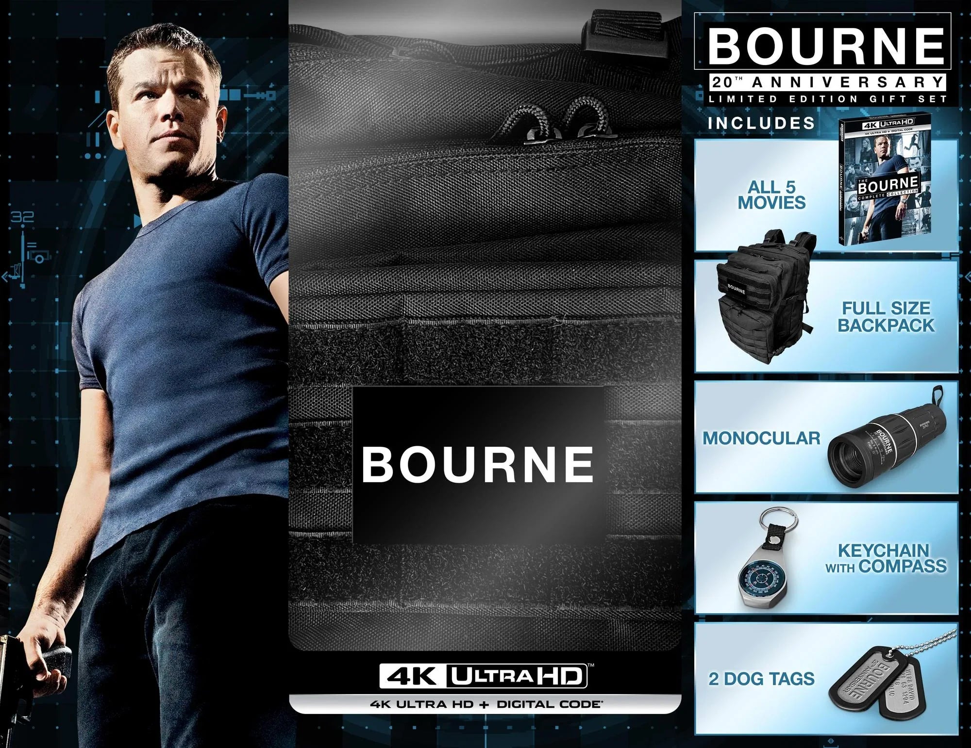 The Bourne Complete Collection - 20th Anniversary Limited Edition Gift Sizeet (4K Ultra HD) [UHD]