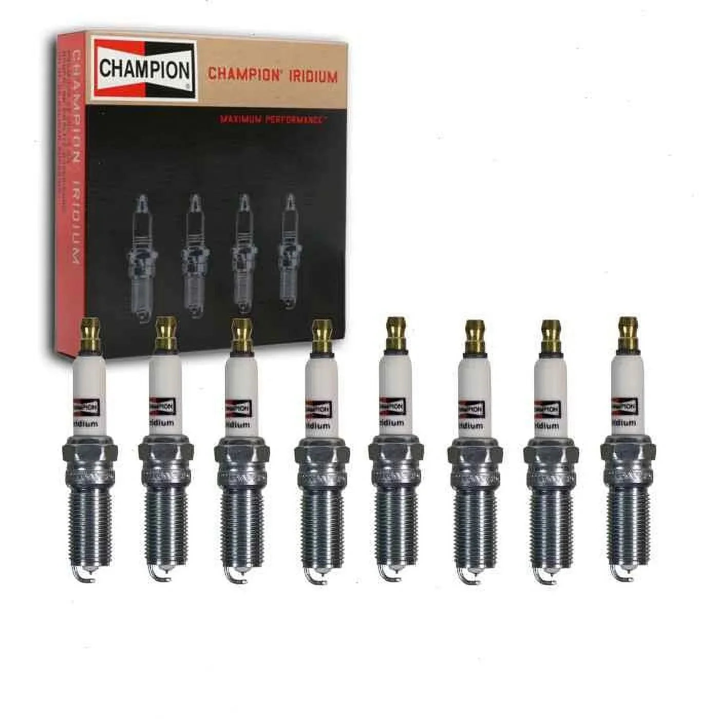 8 pc Champion Iridium Sizepark Plugs compatible with Ford F-150 5.0L V8 2018-2020