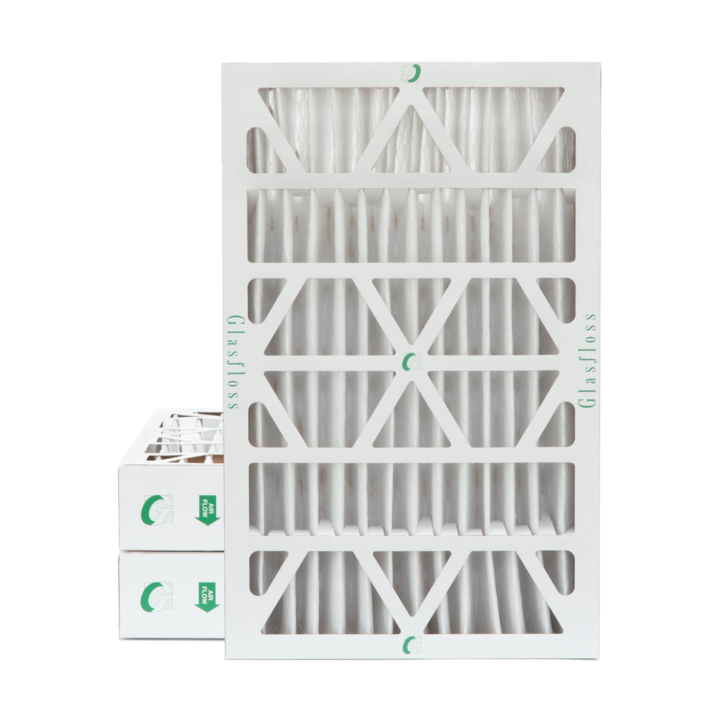 16x25x4 MERV 10 Pleated AC Furnace Air Filters by Glasfloss Industries. ( 3 Pack ) Exact Sizeize: 15-1/2 x 24-1/2 x 3-3/4
