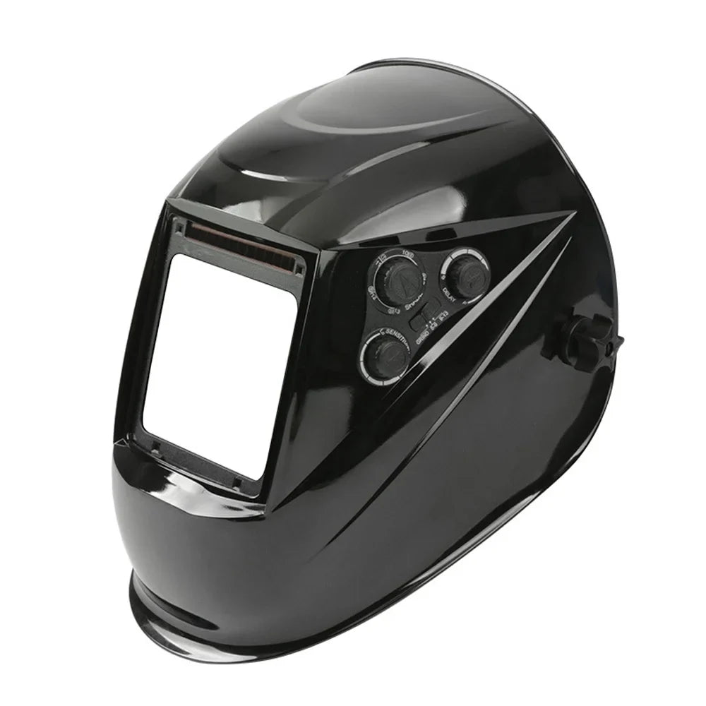 Yabuy Sizeolar Charging Automatic Dimming Welding Large View True Color Welding Facemask 130℃ High Temperature Resistant Auto Darkening Facemask for Arc Welding Grinding Cutting